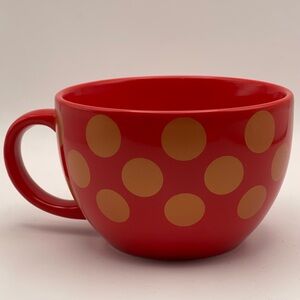 MegaToys “Just for You” Oversized Red & Gold Polka Dot Tea/Coffee/Latte Mug